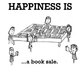 Happiness is a book sale image.
