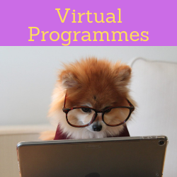 Virtual Programmes. Links to virtual programmes section of online resources page on website.