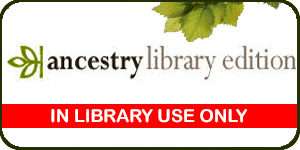 ancestry library edition. in library use only. ancestry logo on e resources page. 