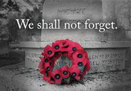 We shall not forget. Poppy wreath image.